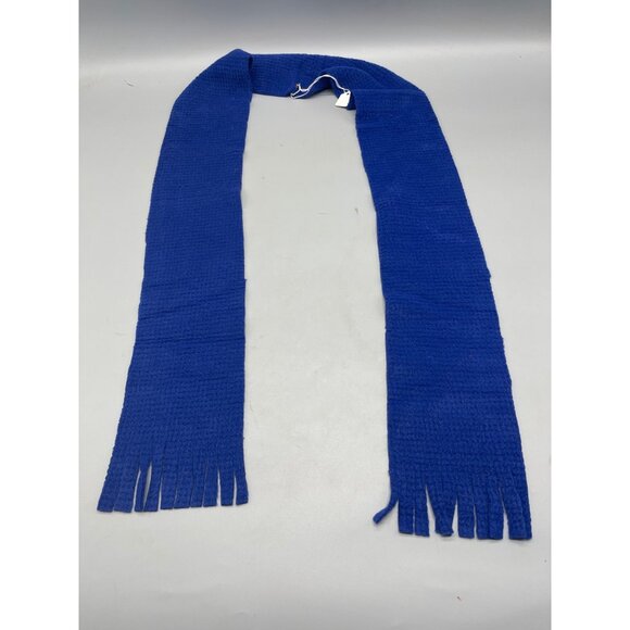 handmade fleece scarf blue soft winter 60x5.5"" READ new - Picture 2 of 5